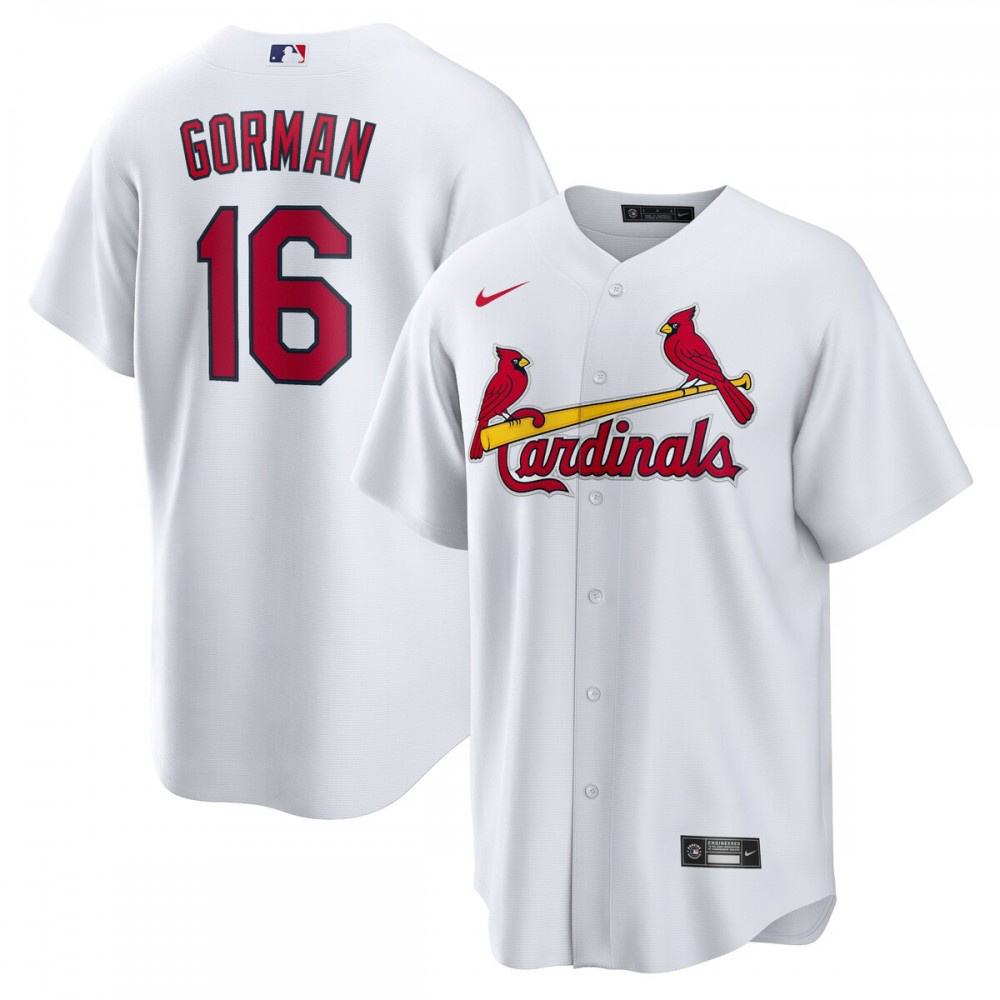 Nolan Gorman St. Louis Cardinals Home Replica Jersey - White-Pro Kit Vault | Brand New 26/27 Sports Jerseys